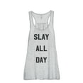 thumbnail image 1 of Thread Tank Slay All Day Women's Sleeveless Flowy Racerback Tank Top Sport Grey Medium, 1 of 5