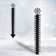 thumbnail image 1 of Medida de nieve sombrero de nieve, medidor de espesor de nieve, metal, para jardín, decoración de invierno, medición precisa, plegable, marco metálico, para exteriores, para camping, 1 of 7