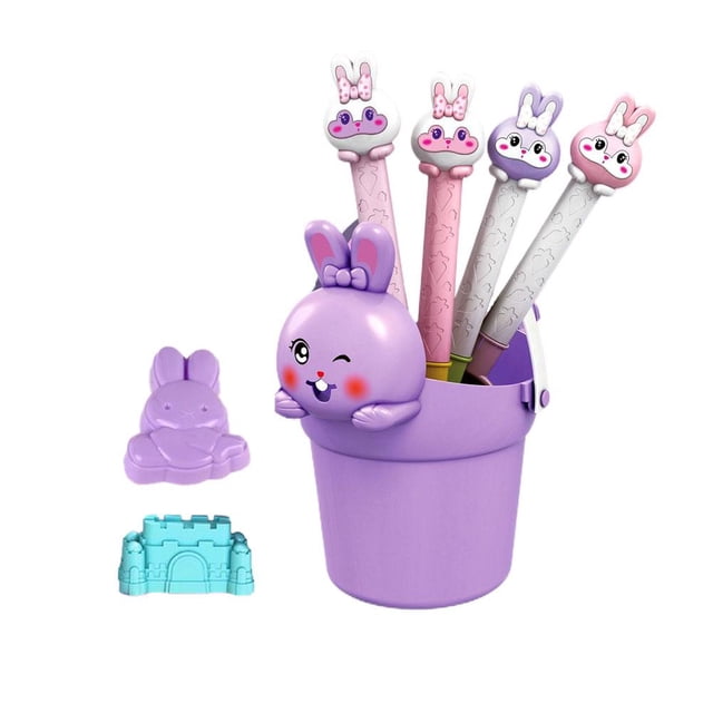 Colorful Plastic Beach Toy Bucket Set, 44x18cm, Fun for Kids at the Beach