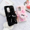 thumbnail image 7 of Decase Fluffy Furry Cute Case Compatible with Samsung Galaxy A13 5G, 3D Cartoon Furry Plush Case Design with Diamond , Soft Flexible Silicone Case Cover for Samsung Galaxy A13 5G, Pink, 7 of 7