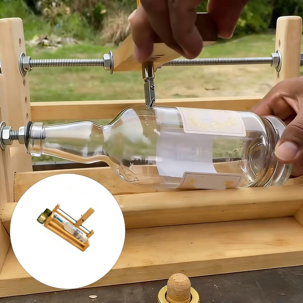 Wooden Bottle Cutting Machine Easy To Use For Creating Unique Recycled Glass Decorations At Home