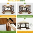 thumbnail image 6 of Telyswee Pop Up Tent Gazebo 10'x10'/12'x12' Portable Outdoor Camping Pop Up Canopy Screen Tent with Mosquito Netting Gazebo, Waterproof 6 Sidewalls, Ground Stakes, Carry Bag, 6 of 9