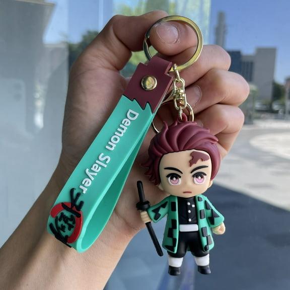 Demon Slayer Keychain Car Cartoon Anime Doll School Bag Pendant