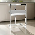 thumbnail image 6 of Gei 26 Inch Counter Stool Chair- Low Back- Gray Velvet- Cantilever Chrome, 6 of 6