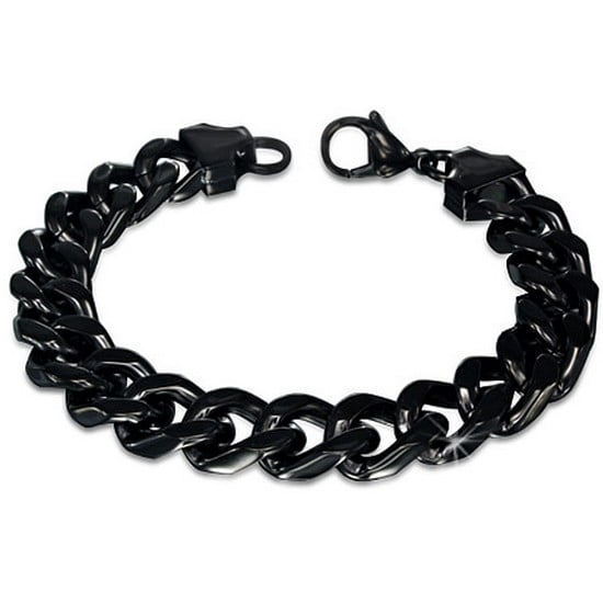 My Daily Styles - Stainless Steel Black Mens Classic Cuban Link Chain ...