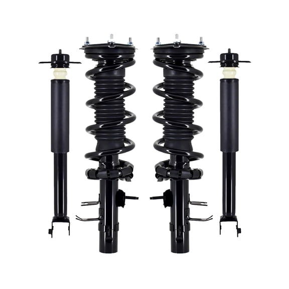 Set Front Quick Complete Strut-Coil Spring-Rear Complete Shock To 2009-2013 Infiniti G37 AWD