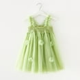 thumbnail image 4 of vigerkar Baby Girls Tulle Tutu Dress Butterfly Flower Print Back Sundress Size 12M-6T (Green, 18-24 Months), 4 of 5