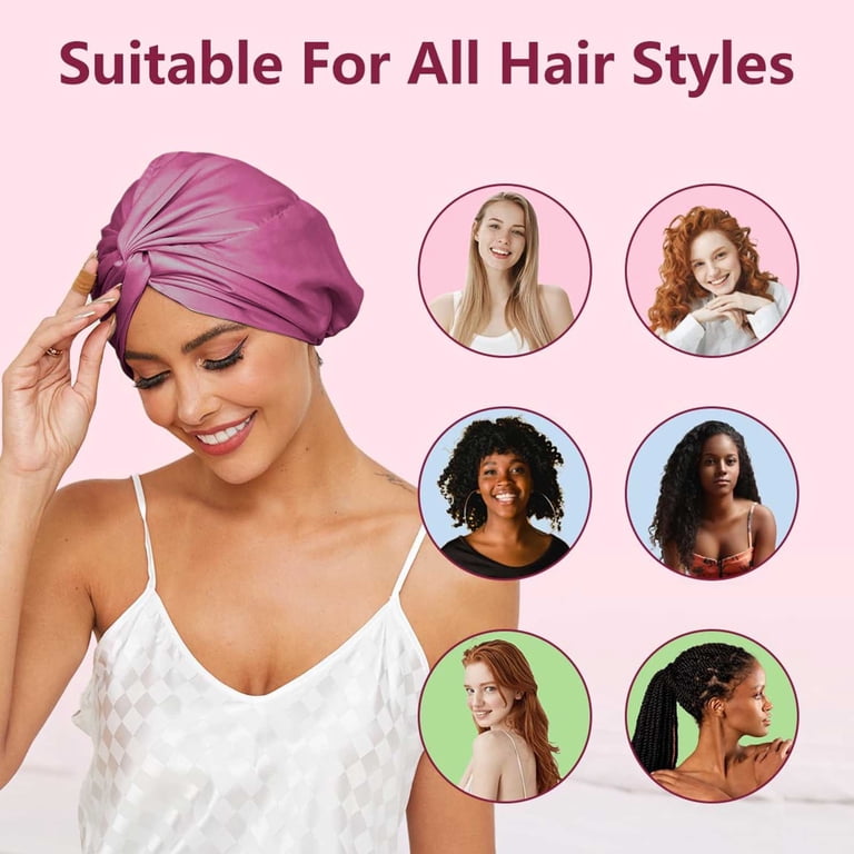 1PC Adjustable Silk Satin Hair Bonnet For Sleeping Double 