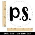 thumbnail image 2 of P.S. Postscript Fun Text Self-Inking Rubber Stamp Ink Stamper - Red Ink - Small 3/4 Inch, 2 of 7