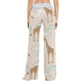 thumbnail image 4 of Women Pajama Pants Lounge Pants Long Stretch Comfy Sleepwear Cute Giraffe in Clouds, 4 of 7