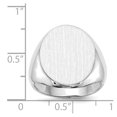 thumbnail image 3 of 14k White Gold 20.5x16.0mm Closed Back Signet Ring - Size 9, 3 of 3