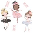 thumbnail image 5 of 3 Pegatinas De Pared De Bailarina Para Niñas, Hermosas Niñas De Ballet Extraíbles Con Calcomanías De Pared De Mariposa, Decoración De Arte De Pared De Pequeña Princesa Para Dormito, 5 of 5