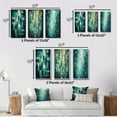 thumbnail image 4 of Designart "Fading Dreams Retro Abstract in Teal II" Abstract Painting Framed Wall Art Set Of 3 - Gold Modern Frame Canvas Set For Living Room Decor, 4 of 6