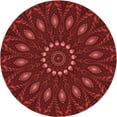 thumbnail image 1 of Ahgly Company Tapis d'Intérieur Lavables en Machine, Ronds Transitionnels Rouge Cramoisi, Ronds de 3', 1 of 7