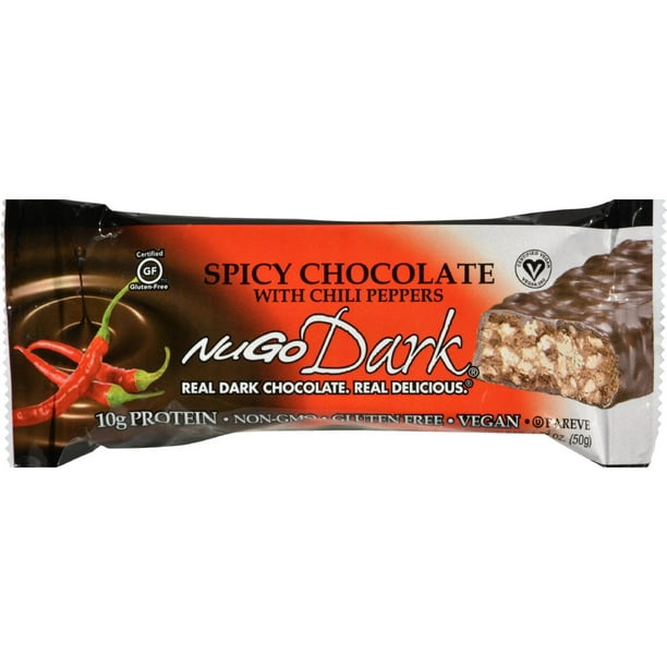 Nugo Nutrition Bar Nugo Dark Spicy Chocolate 1.76 oz 1 Case