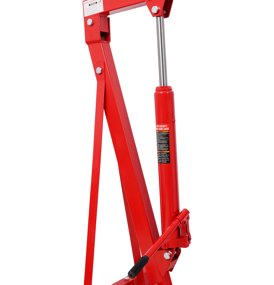 Folding Engine Hoist 1500LB Lift Heavy Duty Steel Crane Red