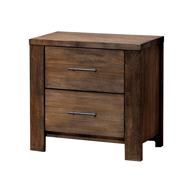 Furniture Of America Nangetti Cottage Wood 2 Drawer Nightstand In Antique Oak Walmart Com Walmart Com