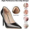 thumbnail image 5 of Heel Grips Liner Cushions Inserts for Loose Shoes, Heel Pads Snugs for Shoe Too Big Men Women, Filler Improved Shoe Fit and Comfort, Stop Heel Slip and Blister (4 Pairs) (H Pale Apricot+Black), 5 of 6