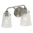 thumbnail image 2 of Ronna 2-Light Brushed Nickel Bath Light with Clear Glass - Brushed Nickel, 2 of 5