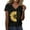 Black, variant on Women's Sunflower T-Shirt - Plus Size Summer Top - Short Sleeve Graphic Tee - V-Neck Casual Wear | Baberdicy | Women's Sunshade Summer T Shirt Plus Size Loose Top Top Girls Short (Black | L)