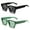 2pcs-green+black, variant on Thick Rectangle Sunglasses Women Men Retro Square Chunky Shades 90s Glasses