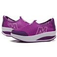 thumbnail image 5 of Domuza Orthopedic Dress Shoes for Women Arch Support Non Slip Slip on Golf Shoes Breathable Knitted Mesh Stretch Volleyball Shoes Comfortable 2026 Foam Shoes Purple 10（EU-43）, 5 of 6