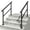 Black#5, variant on , Hand Rails for Outdoor Steps, 1-2 Step Handrail 2 Pack, Black ,Carbon Steel ,