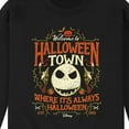thumbnail image 3 of The Nightmare Before Christmas - Halloween Town Sign - Men's Crew Neck Fleece Pullover, 3 of 5