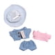 thumbnail image 5 of Chaqueta de muñeca,Muñecas de 17 cm,trajes ,ropa de moda,juguetes,Muñecas para niñas Trajes de mezclilla Ropa para muñecas,Accesorios para muñecas con sombrero de rayas, 5 of 8