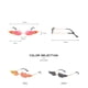 thumbnail image 4 of FELTECHELECTR 1 pieza de gafas de sol de moda de metal transparente sin marco para fiestas, mujeres y niñas (violeta), 4 of 6