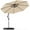 Beige, variant on Costway 10 FT Solar Offset Hanging Umbrella Patio Cantilever Umbrella with 32 LED Lights Beige
