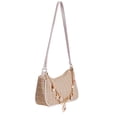 thumbnail image 6 of LAVA Women Straw Woven Shoulder Bag Summer Beach Handbag with Seashell Pearl Beaded Chain For Summer, Beach Vacation, Daily Use (Khaki), 6 of 7