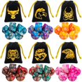 thumbnail image 2 of Qmay Juegos De Dados Dnd: Dados Poliédricos De 6 X 7 (42 Piezas) con 6 Bolsas con Cordón para Juego De Mesa De Juego De Rol Rpg Mtg De Dragones Y Mazmorras, 2 of 5