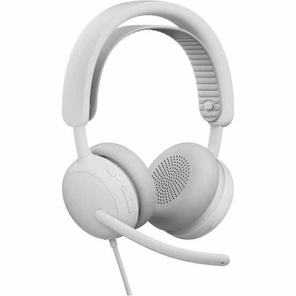 Logitech Zone Wired 2, Noise-Canceling Headset with Adaptive Hybrid ANC, USB-C with USB-A adapter, Offwhite