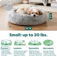 thumbnail image 4 of Furhaven 23" Round Calming Donut Dog Bed with Washable & Removable Cover & Bolster - Shaggy Plush Long Faux Fur Ball Bed - Mist Gray, For Dogs Up to 20 lbs, Small, 4 of 10