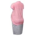 thumbnail image 6 of asdoklhq Maternity Dresses for Women Plus Size,Ladies Solid Color Suspender Skirt Short Sleeve Frenulum Top Maternity Breastfeeding Dress Suit, 6 of 9