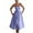 Purple, variant on Women's Summer Sling Backless Long Dress Sleeveless Solid Color A Line Bandage Casual Dress