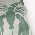 thumbnail image 2 of Simply Daisy Lobster Fest Sage 70" w x 73" h Shower Curtain, 2 of 3