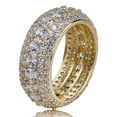 thumbnail image 4 of Anillo brillante de circonita cúbica helada Yashi dorado y plateado Hip hop 10 mm, 4 of 5