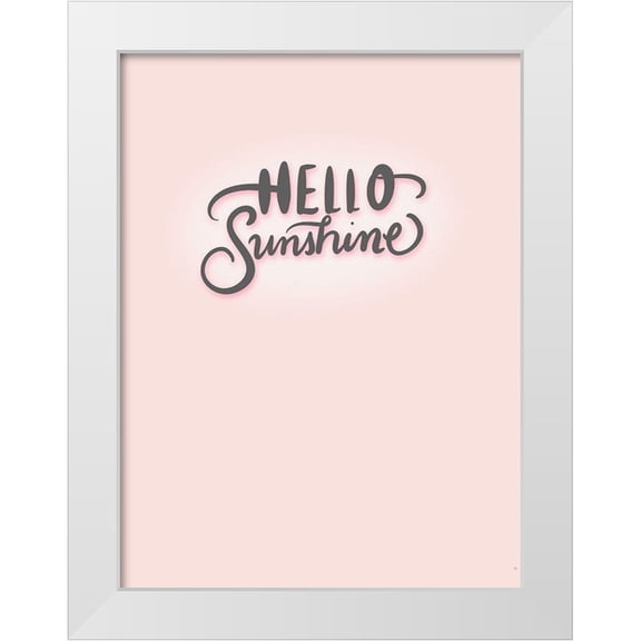 Batista, Dee 12x14 White Modern Wood Framed Museum Art Print Titled - Hello