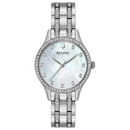 Watch Crystal Box - Bulova Women's Crystal Watch Box Set with Bangle Bracelets