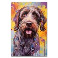 thumbnail image 2 of Wirehaired Pointing Griffon Arts Canvas Bathroom Decor Wall Art Poster Canvas 20x16 inch, 30x20 inch, Hand Painted Dog Painting Large Pictures with Framed for Decoration, 2 of 5