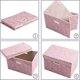 thumbnail image 3 of Rosa 25x20x17cm Cajas de Almacenamiento Plegables Grandes con Tapa [1 Paquete] Caja de Almacenamiento de Tela Decorativa Organizador de Cubos, 3 of 5