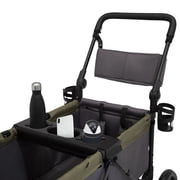Jeep Sport All-Terrain Stroller Wagon by Delta Children - Includes Canopy, Parent Organizer, Adjustable Handlebar, Snack Tray & Cup Holders, Grey/Olive Green