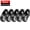 Black, variant on 5/1pcs Furniture Casters Wheels Soft Rubber Swivel Caster Quite Roller Wheels for Trolley Baby Crib Bed Wheels Home Accessory