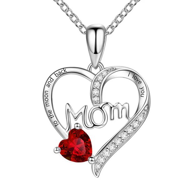 Colgante delicado con forma de corazón para mujer, collar de circonita con letras de mamá, accesorios de fiesta para mujer, regalo romántico de joyería para el día de la madre