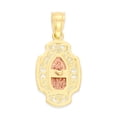 thumbnail image 2 of Golden Fire Solid 14k Tri Color Gold Our Lady of Guadalupe Pendant - Catholic Gifts for Women, 2 of 4