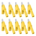 thumbnail image 1 of Clip, PVC Brass Testing Clamp 10Pcs 4mm Socket  For Battery Red,Black,Yellow,Blue,Green, 1 of 8