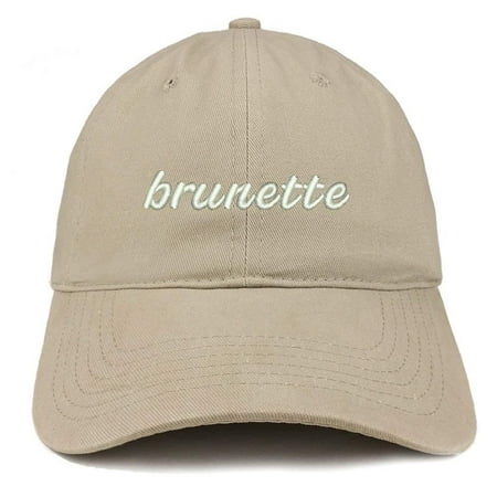 Trendy Apparel Shop Brunette Embroidered Low Profile Brushed Cotton