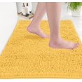 thumbnail image 4 of Yellow Bathroom Rug Set 2 Piece \u2013Extra-Soft Bath mat Shower Bathroom Rugs,1'' Chenille Microfiber Material, Super Absorbent (Standard Set, Yellow), 4 of 8
